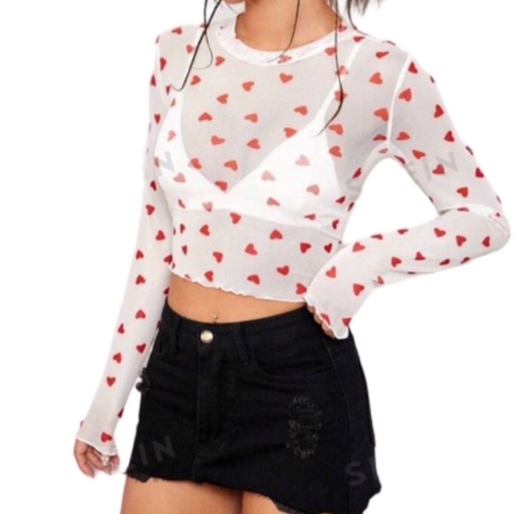 NWT Mesh Bodycon Crop Top  Size XL